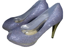 SCARPE DA DONNA ELEGANTI NR.38 CON TACCHI FASHION MODA VIOLA