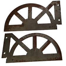 COPPIA DI GRANDI STAFFE DI SUPPORTO IN FERRO LUNGHEZZA COMPLESSIVA 170mm