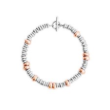 Bracciale Dodo Rondelle DBC4001_RONDE_00RAG Argento Oro Rosa MIsto Bicolore