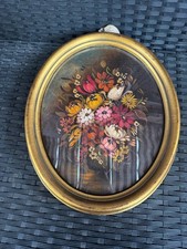 Quadro Antico Fiori Olio su