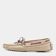 Tods Grey Leather Slip On