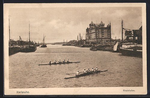Cartolina karlsruhe barche a - cartolina,
