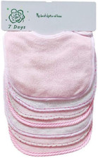 Set Di 7 Bavaglini Morbidi a Doppio Strato, 100% Cotone, Assorbenti