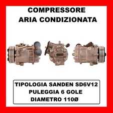 COMPRESSORE AC 13717 FIAT PUNTO VAN 1.3 D MULTIJET DAL 2009 KW70 CV95 199B1.000