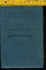 Libretto Circolazione Auto Opel Kadett B 1970