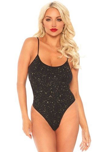 Sexy body nero lurex - body, oro