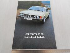 BROCHURE ORIGINALE BMW 630 CS 633 CSi '76 IN TEDESCO DEPLIANT PROSPEKT