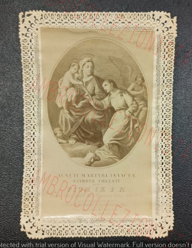 Santino antico con pizzo - santino,