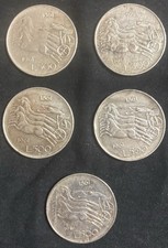 Lotto 5 Monete Argento 500