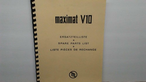 Manuale ricambi emco maximat - manuale,