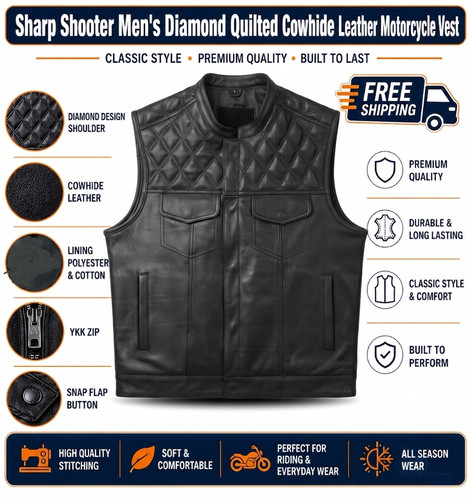 Gilet moto sharp - shooter, uomo