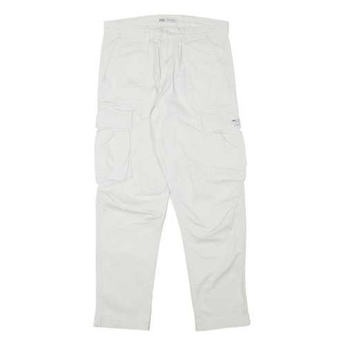 Zara cargo cotone misto bianco - zara,