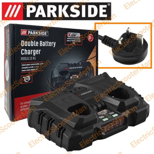 Caricabatteria doppio parkside - doppio,