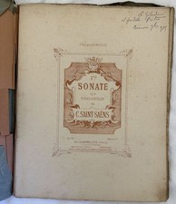 CHARLES SAINT SAENS 1RE SONATE PIANOFORTE VIOLINO VIOLON PIANO FINE 800
