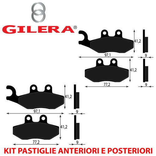 Kit pastiglie freno anteriori - pastiglie,