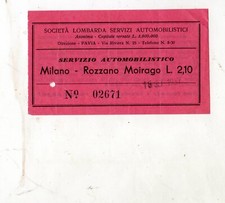 BIGLIETTO  SOCIETA' LOMBARDA