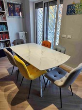 Tavolo Ceramica White design vintage industriale shabby chic allungabile