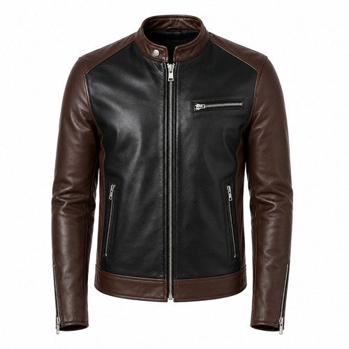 Giacca moto uomo bicolore - giacca,