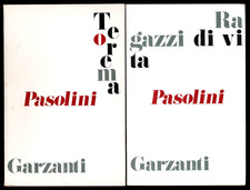 Pasolini RAGAZZI DI VITA e TEOREMA Garzanti I bianchi