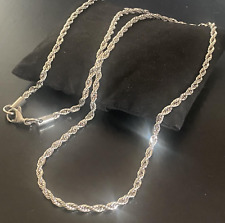 Collana in acciaio inox da uomo catenina spirale girocollo catena 60 cm x 3 mm