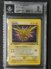 ZAPDOS FOSSIL 1 ED BGS 9 ITA NON HOLO 30/62 MINT OLD VINTAGE POKEMON (POP 2)
