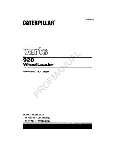 Manuale catalogo ricambi pala