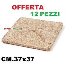 12 SEDILE SEDUTA X SEDIE CUCINA SEDIA IN PAGLIA SEGALE 37x37 ARTIGIANALE 02 2025