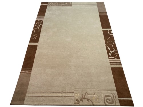 Tappeto annodato mano - mano, beige