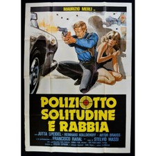 manifesto POLIZIOTTO SOLITUDINE E RABBIA maurizio merli speidel massi M310