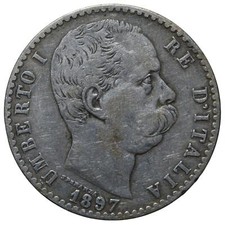 2 Lire 1887 II tipo - Roma - Umberto I - Regno d'Italia - qBB