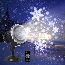 Proiettore Luci Natale Esterno, Proiettore Fiocchi Neve Ad Alta Luminosità Con T