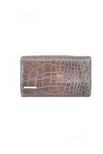 Portafoglio Donna Piquadro In Vera Pelle Marrone 19x11 Cm