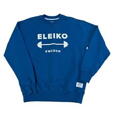 Felpa girocollo unisex Eleiko Svezia 1957 blu 100% cotone taglia S