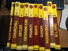 lotto 10x DOSSIER MONDADORI PRO E CONTRO HITLER CHURCHILL  MARX KING MAO GANDHI