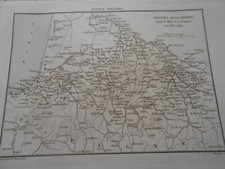 1836 INCISIONE TEATRO DI GUERRA AL CENTRO DELLA FRANCIA 1813 1814 GUERRA NAPOLEONICA