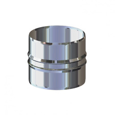 Doppio Bicchiere Maschio Raccordo Canna Fumaria Da 80 a 300 mm Acciaio Inox 304