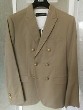DSQUARED2 SLIM FIT DOUBLE BREAST COAT SUIT JACKET! DOPPIO PETTO COTONE STRETCH!