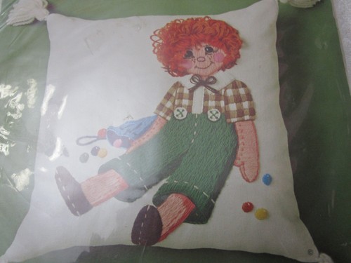 Kit crewel cuscino ragazzo - crewel,