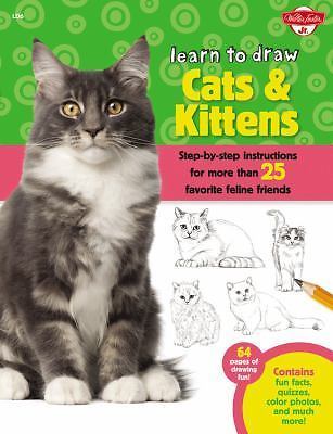 Learn draw cats - draw, kittens