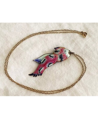 Collana con ciondolo smalto