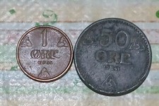 1 Ore Norvegia 1950 +50 Ore