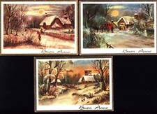 3 CARTOLINE  BUON ANNO VINTAGE