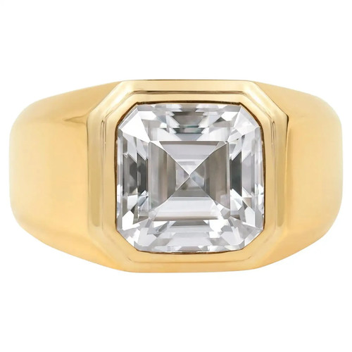 Anello uomo asscher solitaire - uomo,