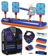 Tiro al Bersaglio Bambini con Gilet tattico per Pistole Nerf Bersaglio Elettrico