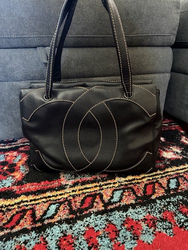 Borsa chanel nera caviale - borsa,