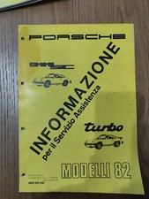 Porsche 911 SC e turbo 1982 manuale libretto Officina Servizio Assistenza