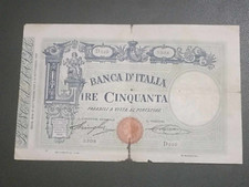 Banconota 50 Lire Barbetti con Matrice 12/09/25 - RARA - Italia 🇮🇹