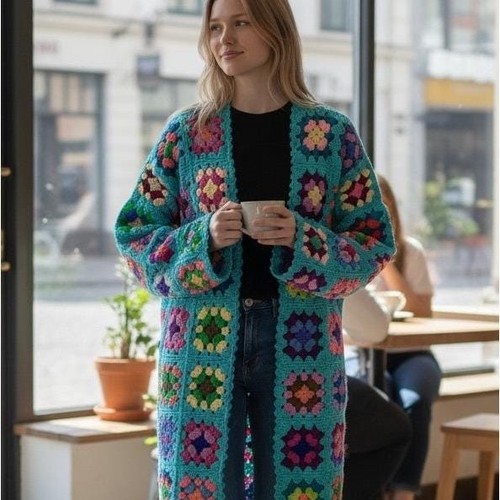Cardigan granny square - cardigan,