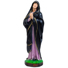 Statua della Madonna Addolorata in resina con occhi dipinti 40 cm Made in Italy