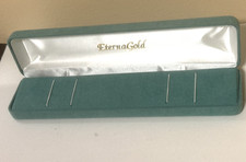 Scatola Bracciale Vuota EternaGold Velluto Verde Teal con Inserto 8,5" Lunghezza 1,25" Profondità